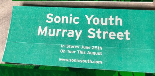 SONIC YOUTH 2002 MURRAY STREET promo sticker #2 Flawless NOS 5 STICKERS - Picture 3 of 3