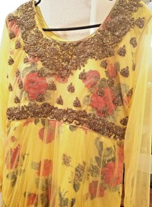 pink floral anarkali