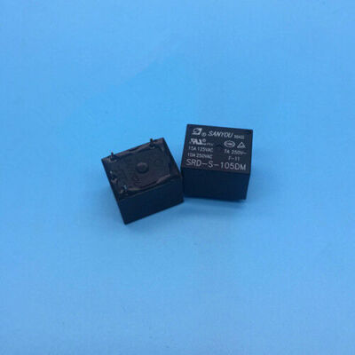10pcs 5V 4pins SRD-S-105DM 10A 250VAC  SANYOU Relay #E9*