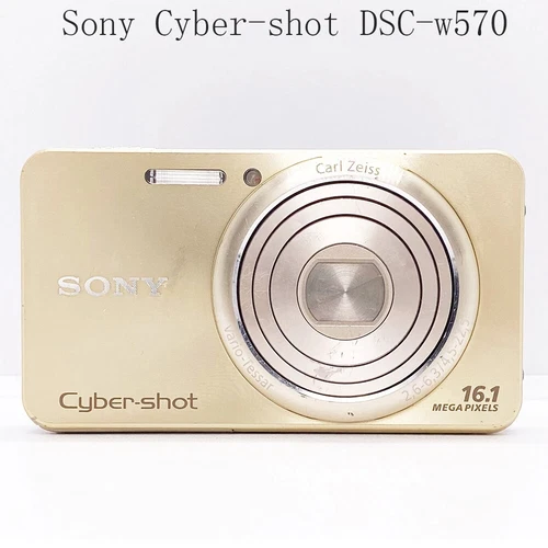 SONY Cyber-shot DSC-W570 16.1MP 5x Optical Zoom Digital Camera - Gold - Picture 1 of 12