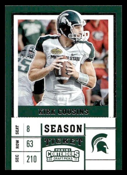 2017 Contenders Draft Picks #59 Kirk Cousins Michigan State