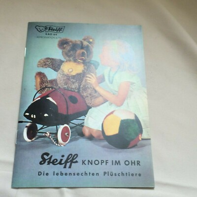 ORIGINAL*STEIFF*HEFTCHEN*SAMMELHEFT*KATALOG*KNOPF IM OHR*KAD 64*NEU* 