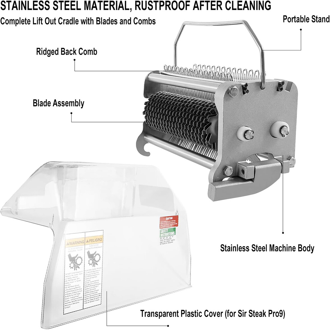 Complete Cradle Assembly Lift Out Unit for Biro Sir Steak Pro9 Tenderizer TA3130