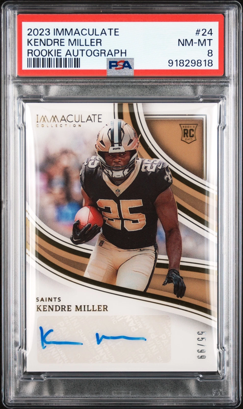 Kendre Miller Panini Immaculate Collection Rookie Autographs #24 Base