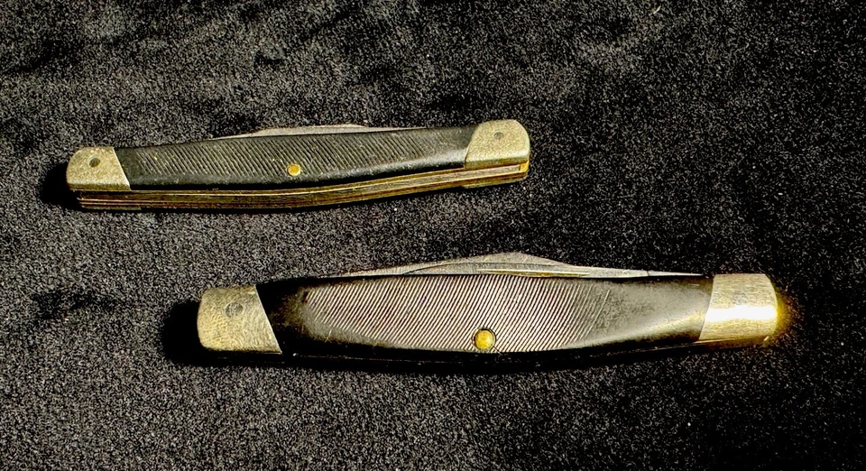 Juego De Colección De 2 Navajas de Bolsillo Plegable Buck 305/309 Lancer y Mini 2 Hojas, EE. UU. Foto 4 de 4