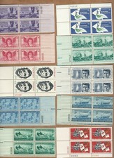 USA - Lot of 10 early plate number blocks  3   MNH