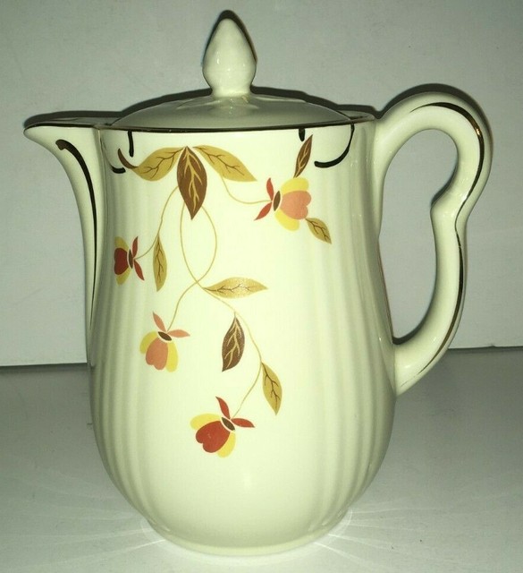 Hall Jewel Tea AUTUMN LEAF Coffee Pot with Metal Drip eBay