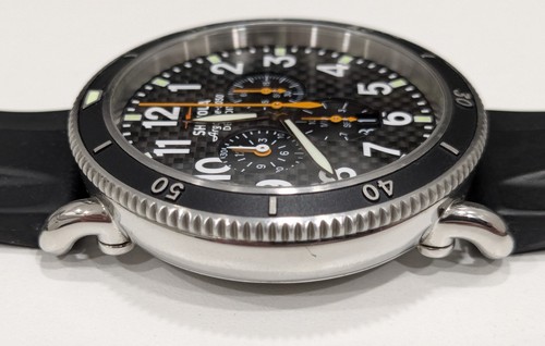 orologio uomo shinola runwell sport chrono 48mm quadrante fibra di carbonio - Foto 4 di 5