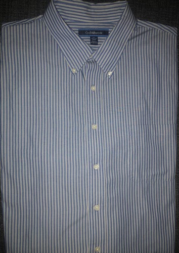 Chemise Homme Joseph Turner Yorkshire – Manches Longues, Rayures, Col Boutonné – Taille L