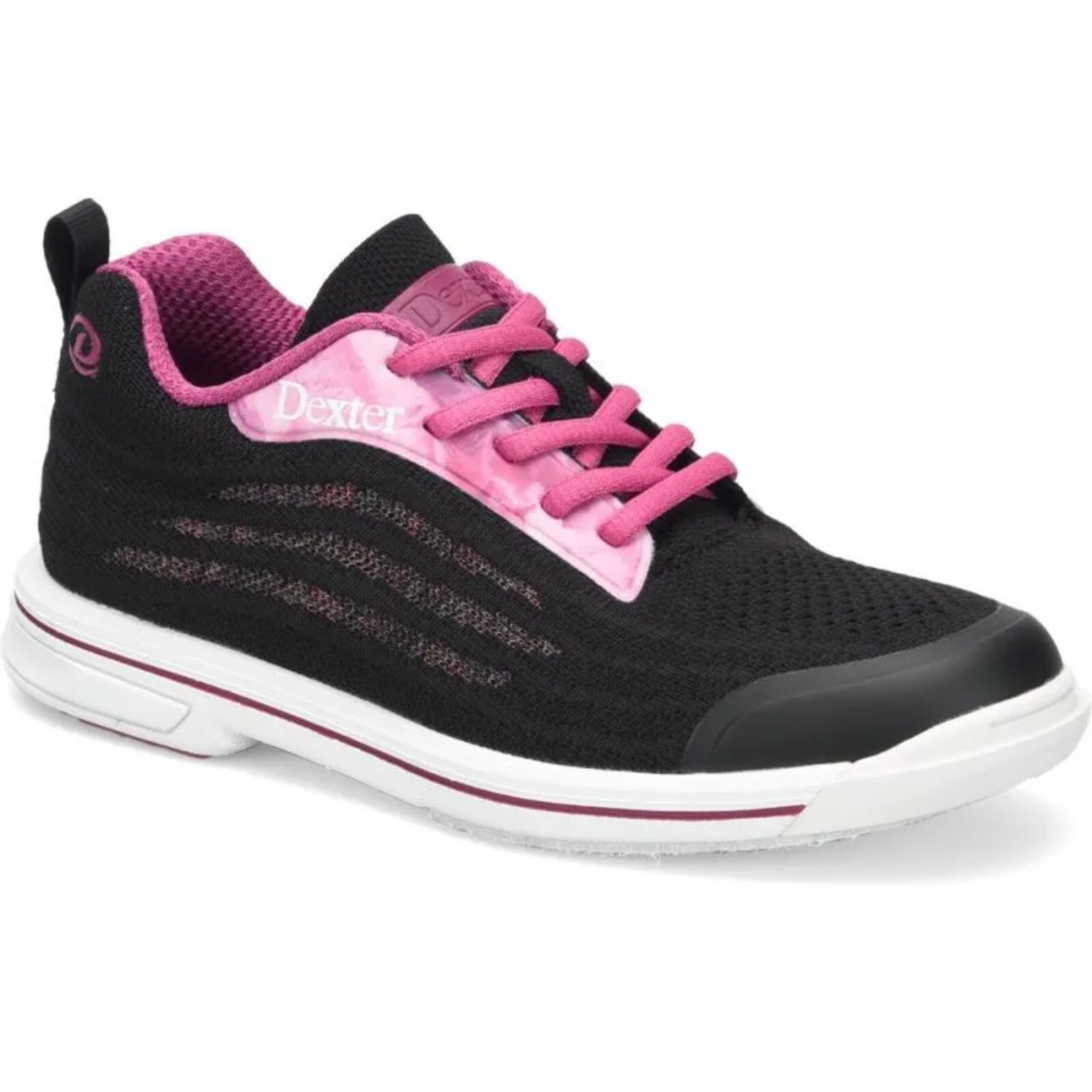 Dexter Women&rsquo;s DexLite Knit Black Pink Bowling Shoes