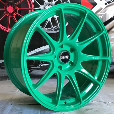 XXR 527 Green 18 Concave Staggered Wheels 5x114.3 Fits 03 08