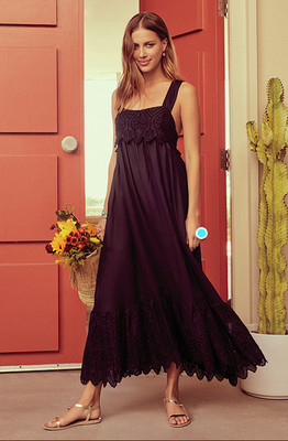 black eyelet sundress