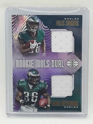 Brian Westbrook Miles Sanders 2019 Panini Illusions PATCH Philadelphia Eagles