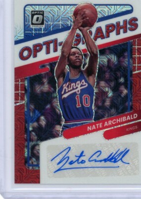 2021 Panini Donruss Optic Opti-Graphs Choice Prizm Tiny Archibald Nate Auto HOF