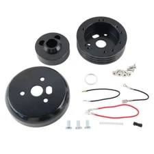 5 & 6 Hole Steering Wheel Hub Adapter Flaming River Ididit For GM Chevy Black