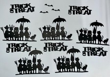 HALLOWEEN small trick or treat cardstock paper die cut embellishments