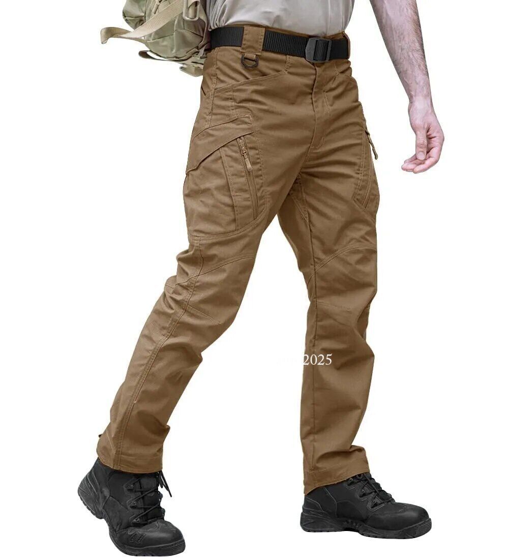 Tactical Pants Zipper Pockets Men's Outdoor Cargo Pants Trousers