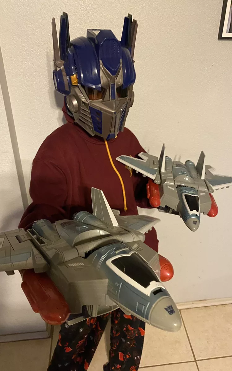 RARE - “Starscream” - Barrel Roll Nerf Blasters (x2) + Optimus Prime Helmet