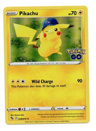 Epic Collectible Pikachu Promo - Pokemon Card - Holo Rare - Mint PSA 8 and above