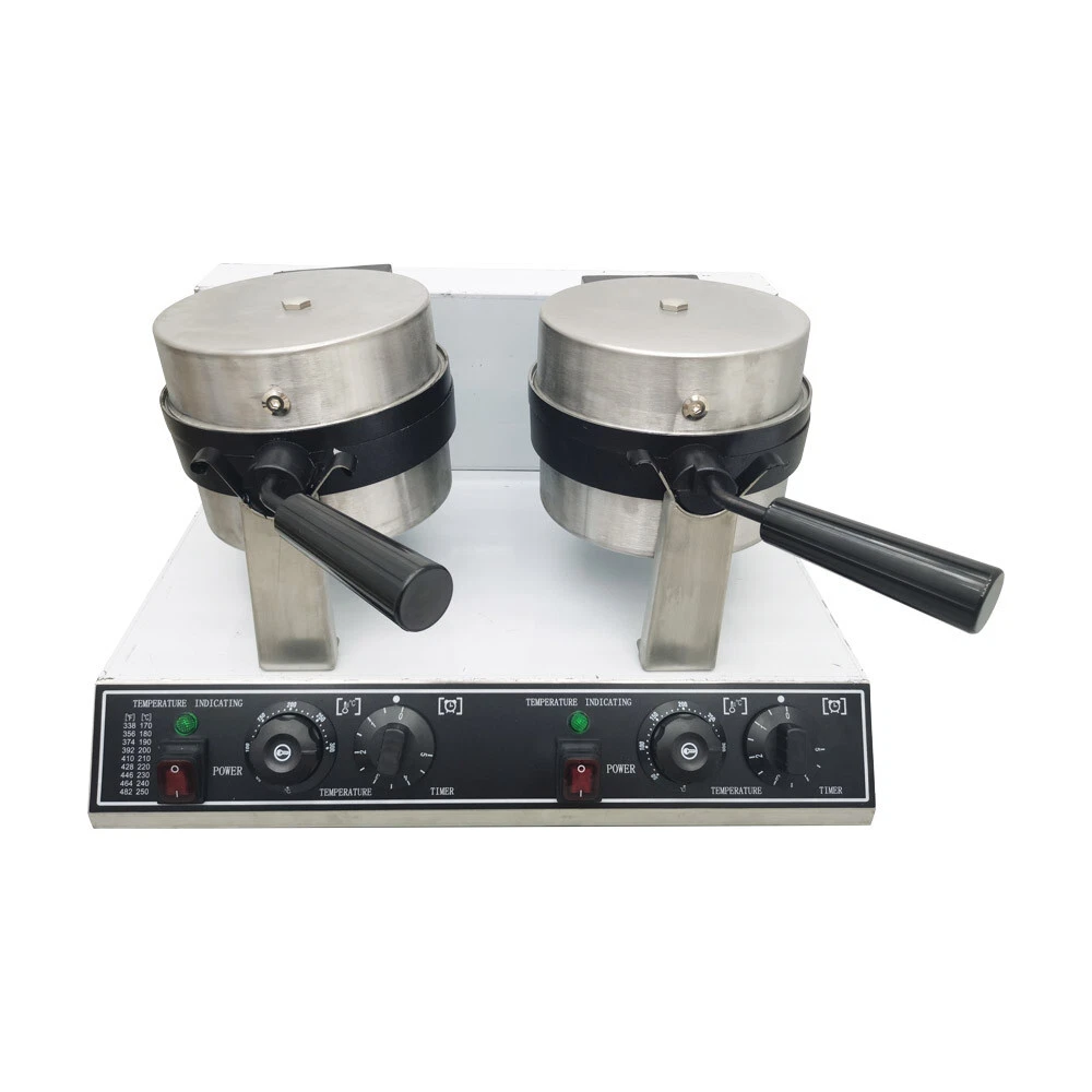 110V Round Waffle Maker Nonstick Rotated Waffle Iron Electric Waffle Machine