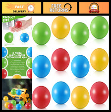 12 Multi-Colored Replacement Balls for Small Bulldozer Popper Toy - 1.75" Soft C