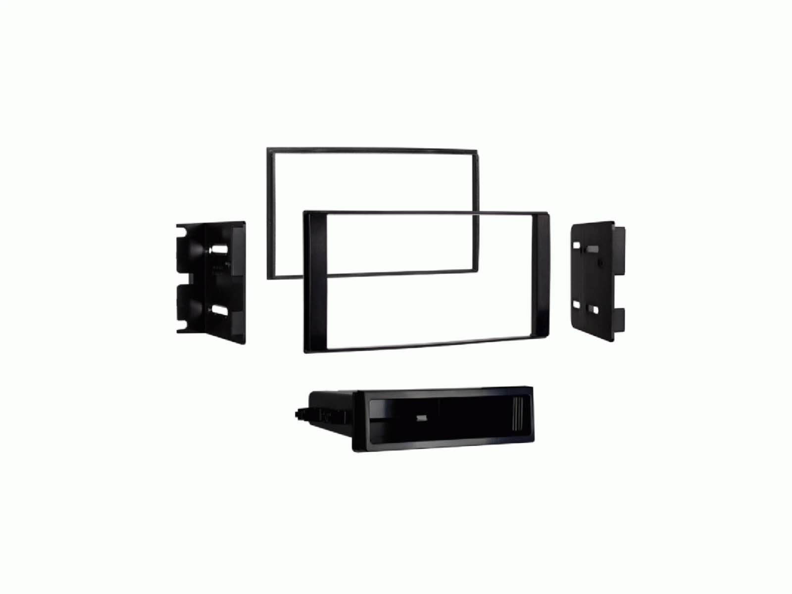 Façade autoradio 2 DIN et vide-poche amovible pour console Nissan NV200