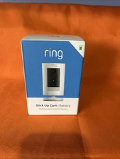 Ring Stick Up Cam Battery Wireless Indoor/Outdoor Camera White New Sealed Box