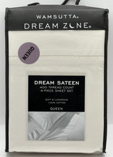 Wamsutta Dream Zone 400 TC Queen Sheet Set Cotton Dream Sateen 4 Piece Ivory