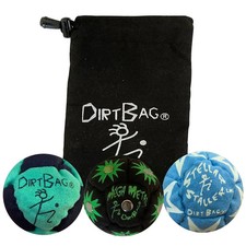 3Pcs Dirtbag Footbag Sack You Hack Sand Filled - Pack Of Three Blue Black Green 
