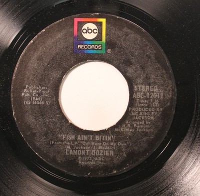 Northern Soul - 45 Lamont Dozier - Fish Ain'T Bitin' / Breaking Out All Over On