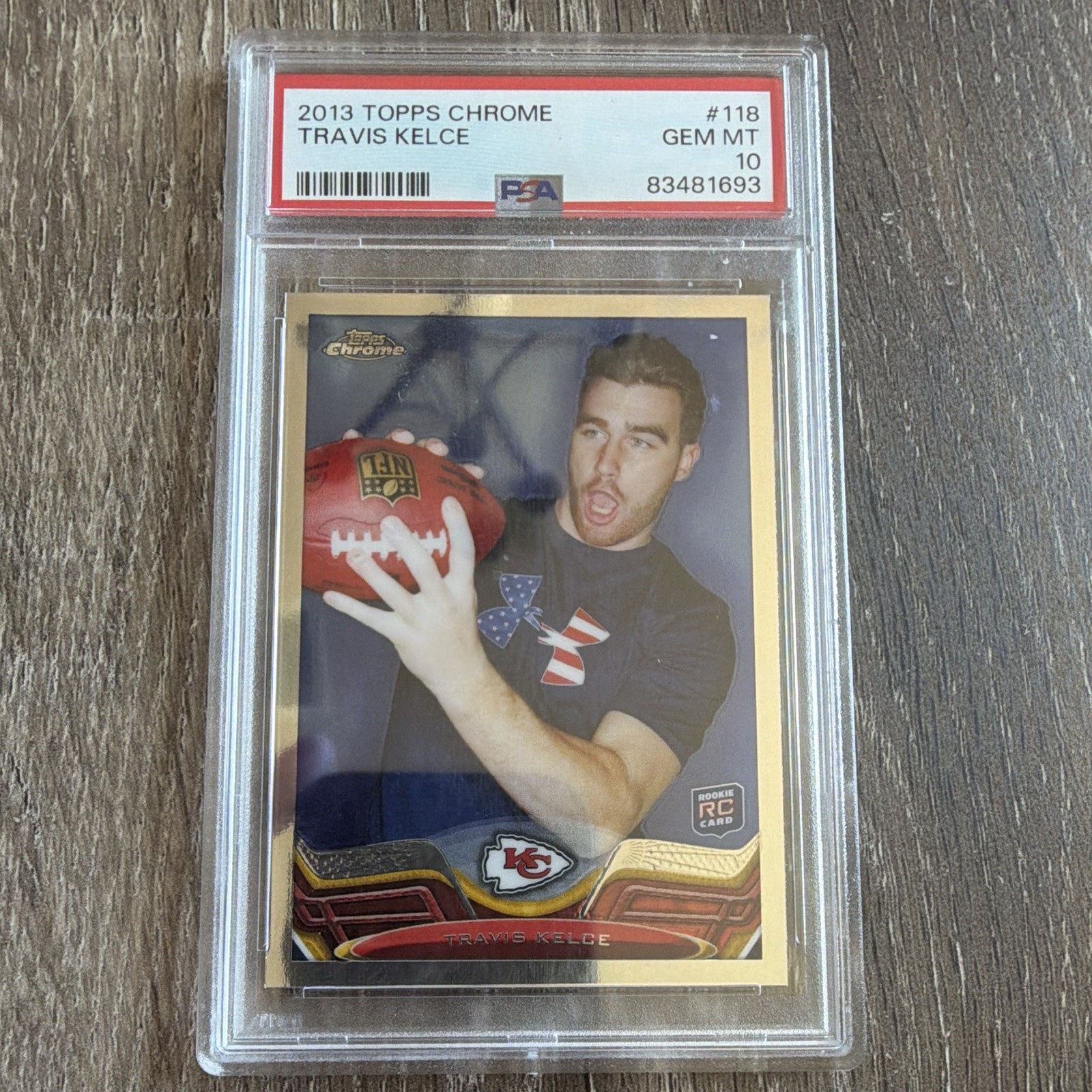 Topps 2013 Topps Chrome Travis Kelce #118 Base RC PSA 10 Chiefs