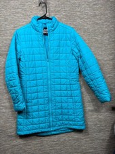 Lands End Coat Youth Small 6-8 Blue Quilted Primaloft Full Zip Jacket Winter