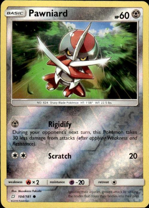 Pokemon Reverse Holo Pawniard SM - Team Up 104/181 LP