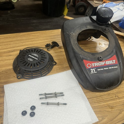 #ad OEM Troy Bilt TB210 Honda Recoil Starter Shroud Fuel Tank Cover Assembly Bin6 $34.00