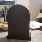 Black Arched Mantel Clock with Analog Display and Roman Numeral Dial Face — photo 2