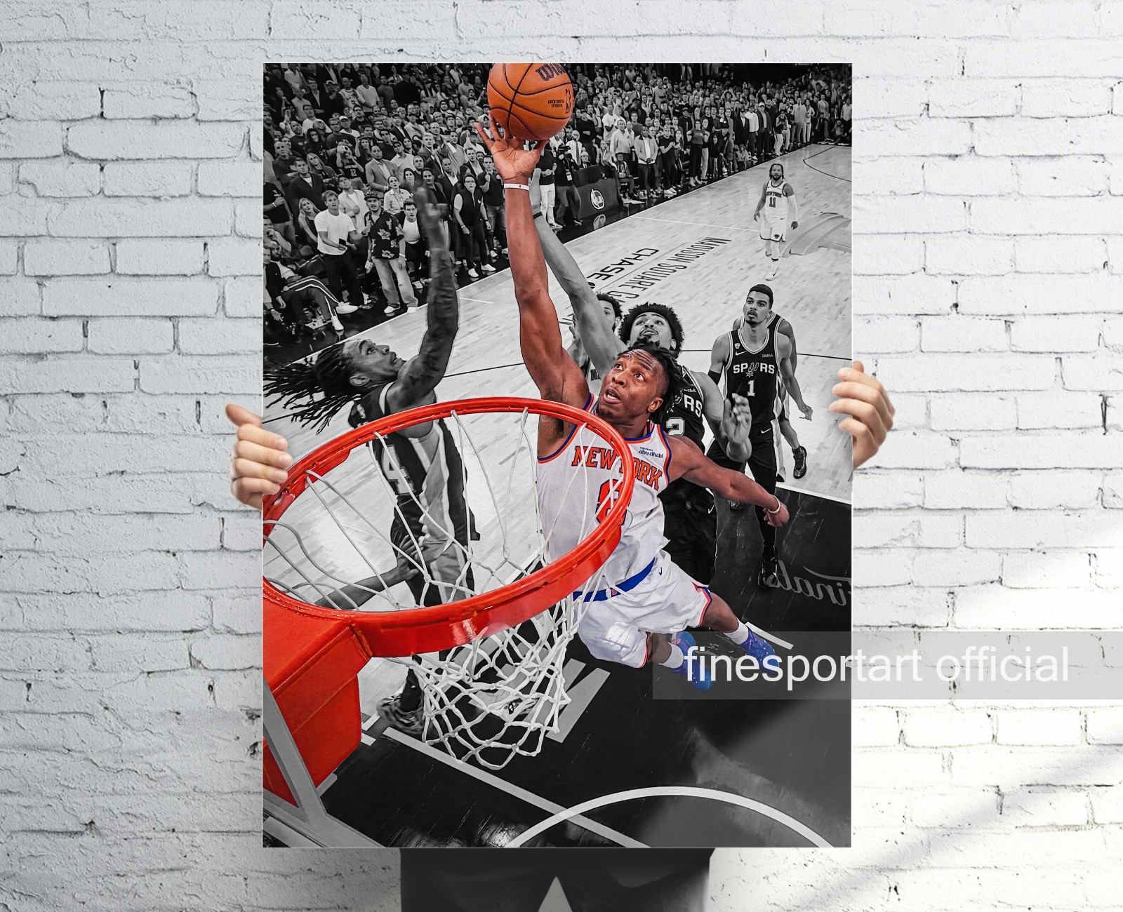 OG Anunoby Putback Canvas Wall Art / Poster New York Knicks Basketball Print