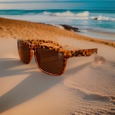 New Spy Optics Helm Sunglasses Ken Block 43 Promo USA Leopard Brown UV400 Racing