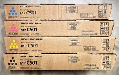 Genuine Set of 4 Ricoh MP C501 842244/45/46/43 CMYK Toners Ricoh/Savin/Lanier