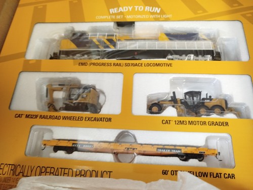 Scala H0 Walters  SD 70 ACe CAT PROGRESS RAIL SETT 87001  Vagoni Trasf..Binari  | Zustand: Nuovo