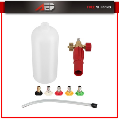 #ad Heavy Duty Foam Cannon Professional Car Wash Pressure Washer 1 4quot; 5 Nozzle Tips $18.02