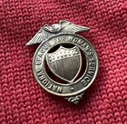 WW1 Military National League For Woman's Service Pin Vintage Pinback Eagle