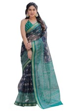Women's Kota Doria, Polyester Floral Printed Saree with Blouse Piece