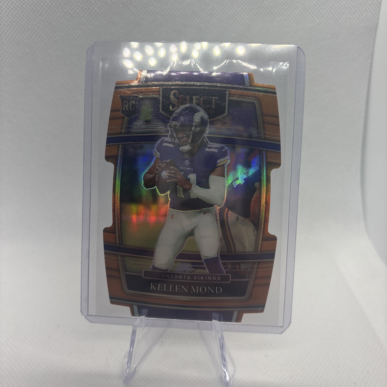 2021 Panini Select #264 Kellen Mond Rookie /249 Orange Prizm Die Cut Vikings
