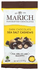 Marich Dark Chocolate Sea Salt Cashews 2.3 Ounce Pack Of 12 Fair Trade Cocoa
