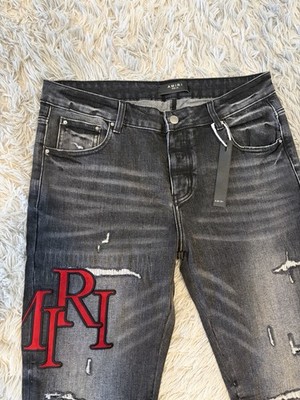 AMIRI Jeans Light Wash Red Letters Size 32 | eBay