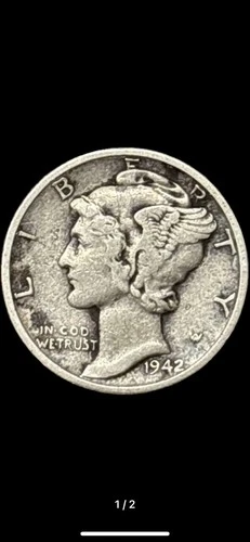 Mercury Dime 1942-D VF Silver