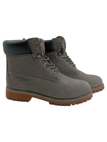 Bottines à Lacets SPIRAL En Cuir Gris - Taille 41 (UK 7.5) - Bout En Amande - Talon Bas - Très Bon état
