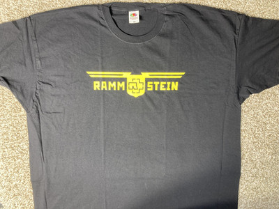 Rammstein Metal Rock Band T-Shirt Black/Yellow Men's 3XL - NWOT