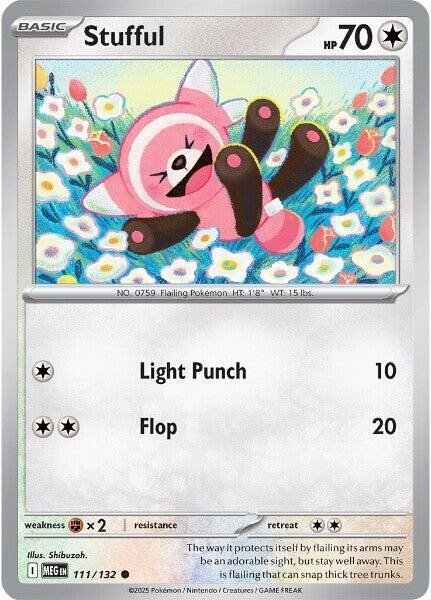 Stufful - 111/132 Reverse Holo Common ME01: Mega Evolution 111/132 NM
