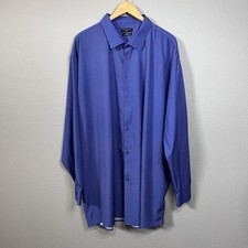 Shaquille O'Neal Big Fit Men's Button-Up Long-Sleeved Shirt XL Stretch